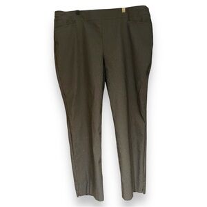 Chico's NWOT Tailored Pull On Stretch Ankle Pants 3P/16P Wide Band Flat …